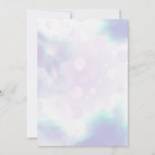 マーメイド誕生日アンダーザシーベビーガール誕生日 招待状 (裏面)