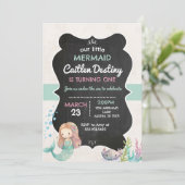 マーメイド誕生日アンダーザシー招待状 招待状 (スタンド正面)