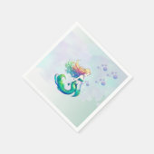 マーメイド誕生日アンダーザシー スタンダードカクテルナプキン (角)