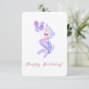 マーメイド誕生日ウィッシュ カード
