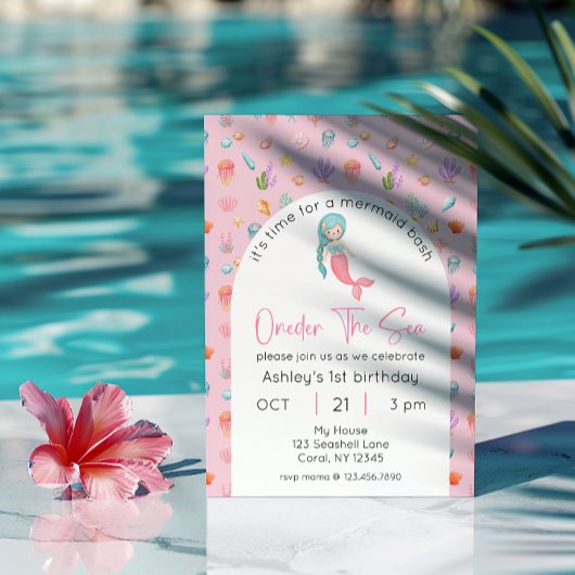 マーメイド誕生日オンダーザシーフォト 招待状