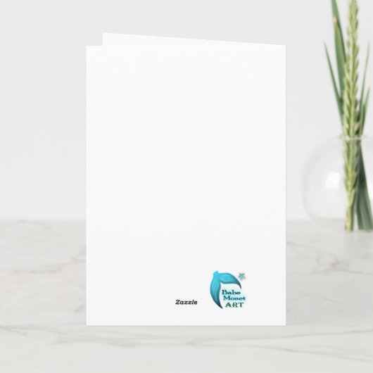 マーメイド誕生日カードバイバーベモネアート サンキューカード (裏面)