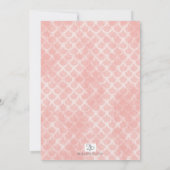 マーメイド誕生日コーラルアンドティール(緑がかった色) 招待状 (裏面)