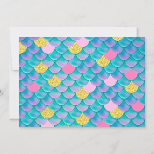 マーメイド誕生日サンキューカード サンキューカード (裏面)