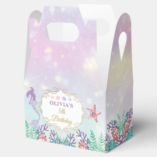 マーメイド誕生日ザシーアンダーザシーパーティーありがとう フェイバーボックス (オープン)