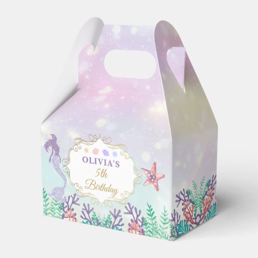 マーメイド誕生日ザシーアンダーザシーパーティーありがとう フェイバーボックス (正面サイド)