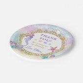 マーメイド誕生日ザシーアンダーザシーパーティーありがとう ペーパープレート (アングル)