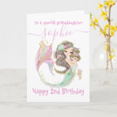 マーメイド誕生日ザシーカード カード (黄色い花)