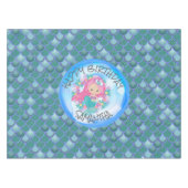 マーメイド誕生日シーブルーグリーンタブレはかりで測クロース テーブルクロス (正面(横))