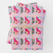 マーメイド誕生日デザイン – 水中 ラッピングペーパーシート (インサイチュ)