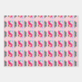 マーメイド誕生日デザイン – 水中 ラッピングペーパーシート (正面)