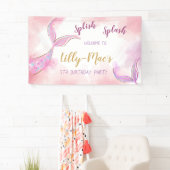 マーメイド誕生日バックドランドガール誕生日 横断幕 (インサイチュ)