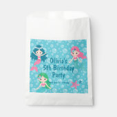 マーメイド誕生日パパーソナライズされたーティ フェイバーバッグ (正面)