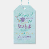 マーメイド誕生日パーティギフトメッセージカード ギフトタグ (正面)