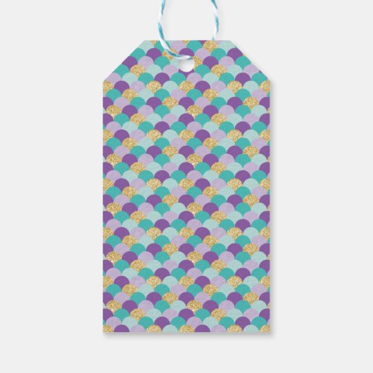 マーメイド誕生日パーティギフトメッセージカード ギフトタグ (裏面)