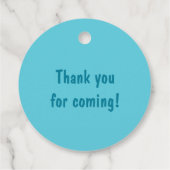 マーメイド誕生日パーティパーソナライズされたーありがとう フェイバータグ (裏面)