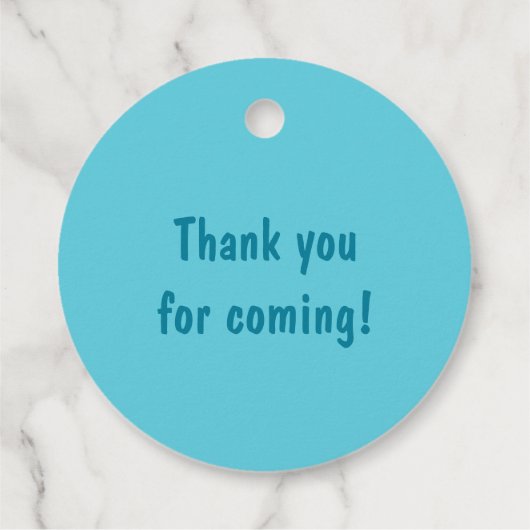 マーメイド誕生日パーティパーソナライズされたーありがとう フェイバータグ (裏面)