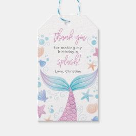 マーメイド誕生日パーティーありがとうメッセージカード ギフトタグ