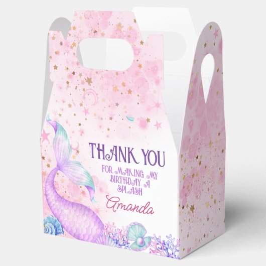 マーメイド誕生日パーティーありがとう フェイバーボックス (オープン)