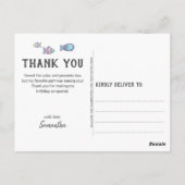 マーメイド誕生日パーティーありがとう ポストカード (裏面)