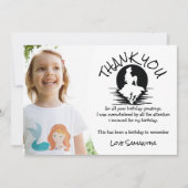 マーメイド誕生日パーティーありがとう 招待状 (正面)