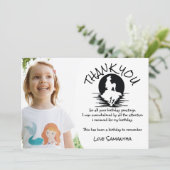 マーメイド誕生日パーティーありがとう 招待状 (スタンド正面)