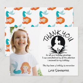 マーメイド誕生日パーティーありがとう 招待状