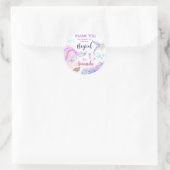 マーメイド誕生日パーティーお願い ラウンドシール (バッグ)