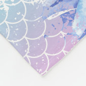 マーメイド誕生日パーティーかわいいパーソナライズされた名前 フリースブランケット (角)