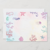 マーメイド誕生日パーティーの写真 招待状 (裏面)