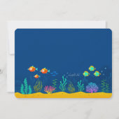 マーメイド誕生日パーティーの招待 招待状 (裏面)