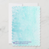 マーメイド誕生日パーティーの招待 招待状 (裏面)