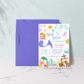 マーメイド誕生日パーティーの招待 招待状