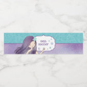 マーメイド誕生日パーティーウォーターボトルラベル ペットボトルラベル (シングルラベル)