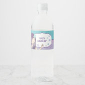 マーメイド誕生日パーティーウォーターボトルラベル ペットボトルラベル (正面)