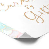 マーメイド誕生日パーティーカードとギフトサイン ポスター (角)