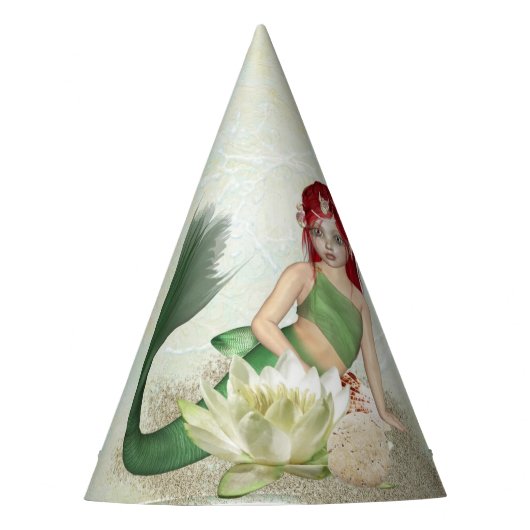 マーメイド誕生日パーティーガールハット パーティーハット (正面)