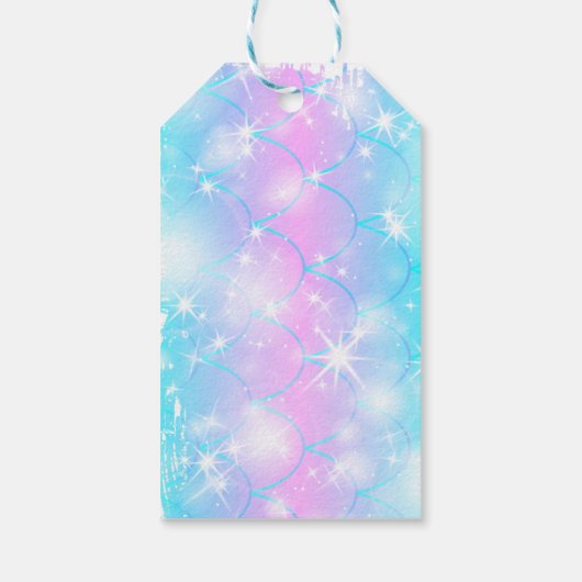 マーメイド誕生日パーティーサンキュークラシック ギフトタグ (裏面)