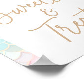 マーメイド誕生日パーティースイーツ&トリートサイン ポスター (角)