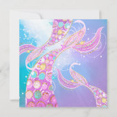 マーメイド誕生日パーティーバッシュ サンキューカード (裏面)