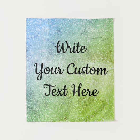 マーメイド誕生日パーティー写真ブース背景グリーン タペストリー (正面)