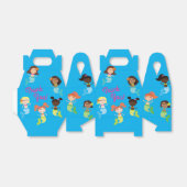 マーメイド誕生日パーティー切り妻お願いボックス フェイバーボックス (折り畳みなし)