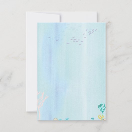 マーメイド誕生日パーティー サンキューカード (裏面)