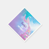 マーメイド誕生日パーティー スタンダードカクテルナプキン (角)