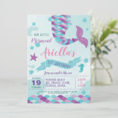 マーメイド誕生日パーティー 招待状 (スタンド正面)