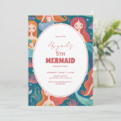 マーメイド誕生日パーティー 招待状 (スタンド正面)