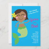 マーメイド誕生日パーティー 招待状 (正面)