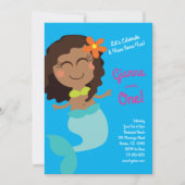 マーメイド誕生日パーティー 招待状 (正面)