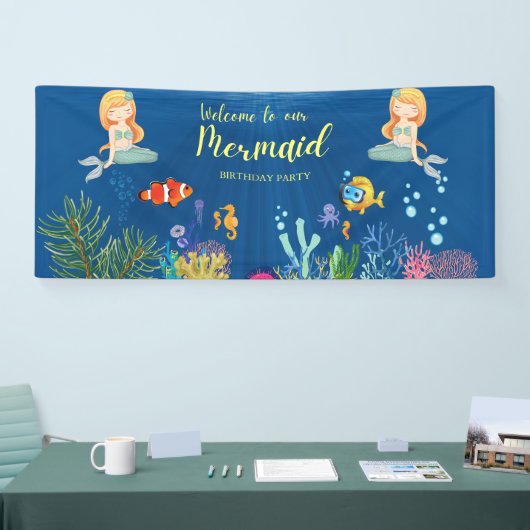 マーメイド誕生日パーティー 横断幕 (トレードショー)