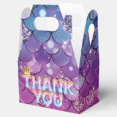 マーメイド誕生日ピンクブルーグリッター フェイバーボックス (オープン)